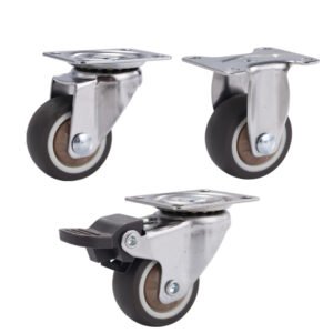 Customized 11. 251.523inch Tpr Silent Furniture Casters, Oem Processing, Universal Wheels with Brakes, High Load-Bearing Capacity